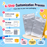 Sacs Doypack Premium Argentés en Mylar avec Couche de Feuille d'Aluminium pour Emballage Alimentaire Flexible