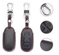 Porte-clés de Voiture en cuir Pour Hyundai Palissade Grandeur Azera Elantra GT Kona 2018 2019 Intelligent À Distance Fob Protecteur Accessoires De Couverture