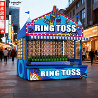 Tolefun CE Classic Jeux de carnaval d'intérieur : Machine de lancer d'anneaux sur bouteilles à roues pour parcs d'attractions, foires et parcs traditionnels