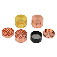 Golden Grinder Prix de gros Accessoires pour fumeurs Produits très bonne qualité Métallique Heavy Metal Grinder 52mm 4 Layers Grinder