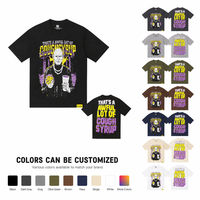 T-shirt unisexe surdimensionné 400 GSM, 100% coton, col rond, manches courtes, imprimé graphique, streetwear