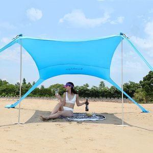High Quality Four-Season Waterproof Portable <strong>Tarp</strong> Rain Tent Ultralight Beach Sun Shelter Camping <strong>with</strong> Tent <strong>Pole</strong> - Product Image 1