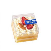 Boîte à gâteau en plastique PS vente chaude avec logo personnalisé recyclable 1-2mm d'épaisseur pour emballage alimentaire