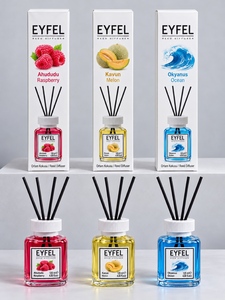 Diffuseur de parfum pour voiture EYFEL 120ml sans alcool, écologique, en verre bleu, parfum longue durée, désodorisant, décoration, aromathérapie - Product Image 3