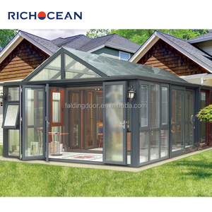 Diseño Moderno de Invernadero con Estructura de Aluminio y Vidrio Templado, 5 Años de Garantía Impermeable, Casas de <span class=keywords><strong>Cristal</strong></span> Móviles Plegables Francesas - Product Image 2
