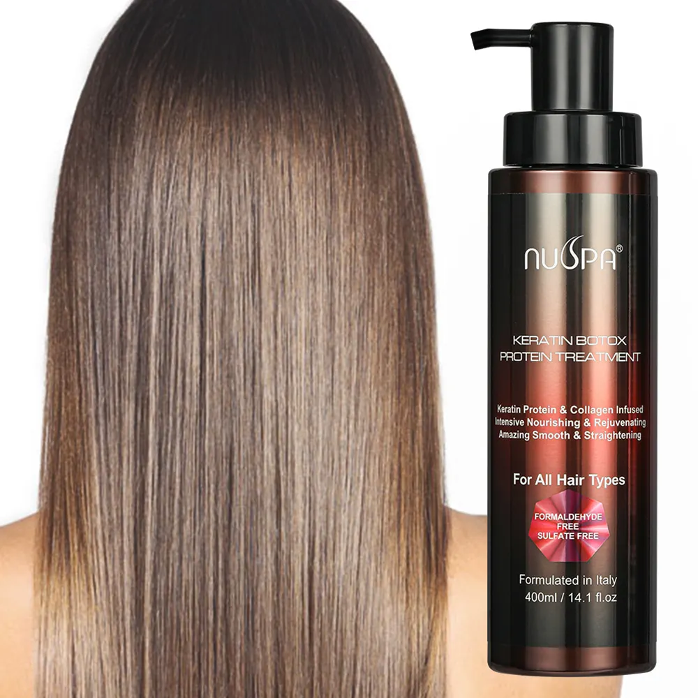 Nuspa Private Label Formaldehyde Free Repairs Weak Hair Care Instantly Smooth Brazilian Keratin Hair Treatment