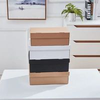 Boîte à chaussures de luxe avec LOGO personnalisé, emballage ondulé en papier imprimé, boîte à chaussures avec papier de soie