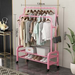 Wholesale Custom Rack Portable Floor <b>Standing</b> Metal Hangers Bedroom <b>Hanging</b> Clothes <b>Coat</b> Racks - Product Image 5