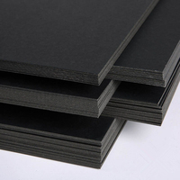 Rouleau de carton noir recyclable double face industriel pour applications d'emballage laminé (200-450 g/m²)