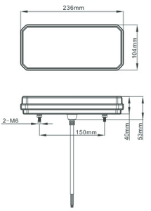 Emark-Feu arrière multifonctions, indicateur <span class=keywords><strong>de</strong></span> brouillard, avec réflecteur, feu arrière à LED pour remorque, pour tracteur routier - Product Image 5