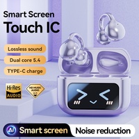 Écouteurs à conduction osseuse pour le sport, style clip d'oreille, étanches, son haute résolution, commande vocale, écouteurs tactiles