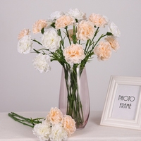 Fleurs d'œillet artificielles en latex à toucher réel, haute qualité, très demandées, pour la fête des Mères, les mariages, la décoration de table à la maison, vente en gros