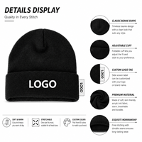 Gorro de Invierno Cálido de Diseño DYMF con Logotipo Personalizado, Gorro de Punto con Borde Tejido para Uso Diario, Unisex