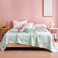 Couverture en gaze 100 % coton tissée à 6 couches, couette climatisante pour enfants, couvre-lit d'été simple et double, linge de lit pour bébé