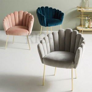 <span class=keywords><strong>Fauteuil</strong></span> moderne en forme de coquille souple, tapisserie de salon, <span class=keywords><strong>velours</strong></span> rose clair, <span class=keywords><strong>pour</strong></span> loisirs, nouveau - Product Image 5