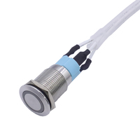 Konektor Adaptor PVC/PTFE/Karet Konduktor Tembaga Murni 12mm Tahan Air IP67 Seluruh Badan Panjang 1m Elektronik Momentary RCD Merk