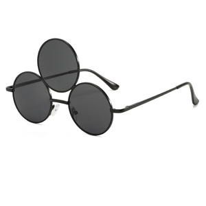 Gafas de Sol Redondas con Triple Lente NWO T1817, Estilo Hip Hop <span class=keywords><strong>Punk</strong></span>, Modernas y con Personalidad, Nuevo Estilo - Product Image 1