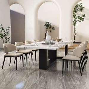 Royal Esstisch Set Luxus <span class=keywords><strong>3</strong></span> Meter 10-16 Personen langes Rechteck Natur Calactta Marmor Keramik fliesen Esstisch Australien - Product Image 4