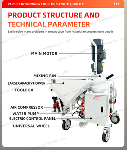 M9 chất lượng cao thạch cao phun máy vữa trát vữa máy thạch cao trạm tường Putty phun máy - Product Image 6