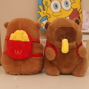 En gros, Peluche Capybara de 8 pouces, réconfortante, rembourrage en coton PP, emballée sous vide, unisexe, finition vernie UV, pour boutique, mariage et jeté de mariage - Product Image 6