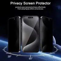 Protection d'écran en verre trempé anti-espion à couverture complète pour iPhone 17 16 Pro Max Plus 15 14 13 12 11 Pro Max