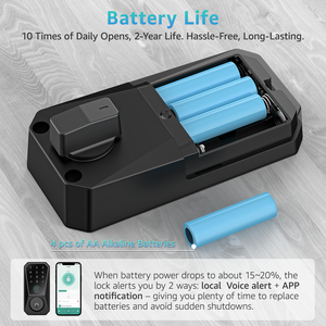 防水智能赛博锁WIFI应用智能门锁锌合金指纹内置数字无钥匙图雅智能锁舌锁 - Product Image 4