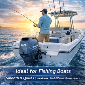 Moteur marin hors-bord à commande à distance 4 cylindres 4 temps 60 CV F60HETL à arbre long pour <span class=keywords><strong>bateau</strong></span> <span class=keywords><strong>de</strong></span> pêche et petit <span class=keywords><strong>bateau</strong></span> <span class=keywords><strong>de</strong></span> plaisance - Product Image 3