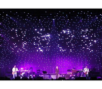 Toile de fond 3m x 4m rideau en tissu étoile LED ignifuge pour la fête de mariage bande DJ événement scène spectacle noël LED fêtes rideau lumières