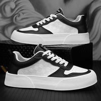 Chaussures de sport décontractées pour hommes, design OEM ODM, tendance simple, haute qualité, couleur unie blanche, chaussures de skate pour étudiants, chaussures de skateboard personnalisées