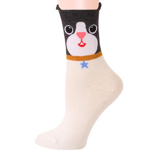 Nuovo coreano carino adorabile animale Jacquard cane gatto orecchio tubo di cotone donne giovane ragazza calzini - Product Image 4