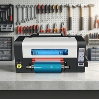 Nouvelle imprimante UV DTF semi-automatique de haute qualité avec double tête d'impression Xp600, machine d'impression rouleau-à-roule pour films AB, logos, autocollants et étiquettes