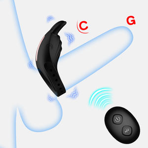 Casal Sexo <span class=keywords><strong>Toy</strong></span> Silicone Coelho Orelha Estimulação Tamanho ajustável Vibrando Anel Galo para Homens - Product Image 2