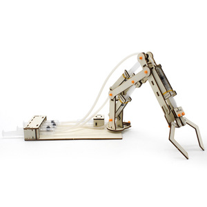 Kit de Modelo de Brazo Robótico Hidráulico de Madera, Control Manual, Juguete Educativo Científico para Niños de 7 a 9 Años - Product Image 1