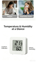Room Thermometer Wall Mounted Wet Dry Display Measuring Instrument High Precision Electronic Indoor Temperature Humidity Meter