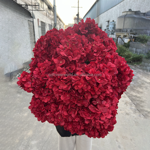 Vente en gros de 5 grandes hortensias populaires, hortensias français artificiels, blanc <span class=keywords><strong>lait</strong></span>, pour les décorations de mariage, les arrangements floraux - Product Image 5