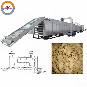 Dried ginger slice flakes production line dehydrated ginger making processing plant washing peeling cutting drying machine price