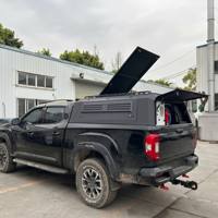 Capot rigide noir thermolaqué pour pick-up Toyota Tacoma 5Ft 6ft, capot de camion tout-terrain coupe-vent avec porte d'accès supérieure OEM