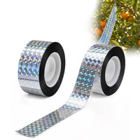 Ruban réfléchissant holographique double face hautement efficace anti-oiseaux et anti-animaux domestiques pour jardin, ferme, verger