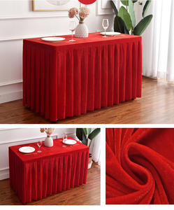 Op Maat Gemaakte Event Office Hotel Tentoonstelling Conferentieruimte Tafelkleed Tafelkleed Verdikte Goud Fluwelen Doek Lang - Product Image 2