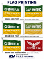 Drapeau publicitaire personnalisé à livraison rapide pour les fans, bannière américaine pour concerts, bars, dortoirs
