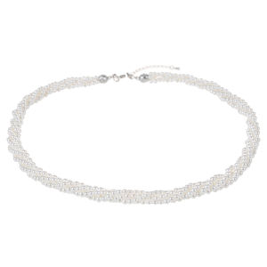 สร้อยคอมุกสีขาวเลี้ยง ขนาด 4 มม. 4 แถว แบบเกลียว สายยาว 18 นิ้ว สร้อยคอมุกสีขาวเลี้ยง 18 นิ้ว - Product Image 3