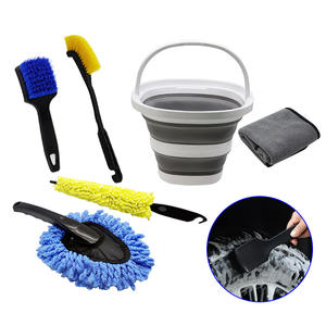 カーケア洗浄ツール6個折りたたみバケット付き - Product Image 1