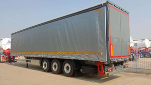 <b>Trailer</b> Truck 3 Axles Enclosed Box Cargo Transport Tarpaulin Sliding Curtain Side Semi <b>Trailer</b> - Product Image 2