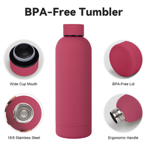 Tùy Chỉnh 500Ml Thép Không Gỉ Thể Thao Dưới Nước Chai Cảm Ứng Mềm Mại Đôi Tường Cách Điện Flask 304 Chất Liệu - Product Image 3