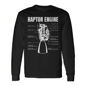 Camiseta de manga larga Raptor Engine para explorador espacial y científico de la exploración espacial - Product Image 2