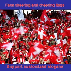스위스 국기 맞춤형 로고 축구 팬 플라잉 바디 플래그 3 * 5FT 폴리에스터 인쇄 슬로건 배너 - Product Image 4