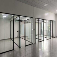 Cloison acoustique de bureau, cloisons en verre modulaires, cloison de séparation de pièce, cloison pour espace de bureau moderne