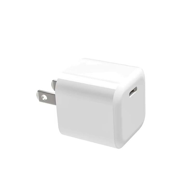 Portable 20W GaN Mini USB-C Adapter PD 3.0 Wall Charger with 5V/3A Output and OTP Over-Charging Protection