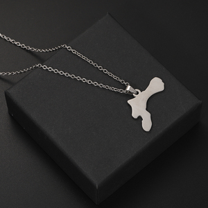 Collar de Cadena con Mapa de la Isla de Bonaire, Mar Caribe, en Acero Inoxidable, Chapado en Oro de 18K, Colgante de Bonaire, <span class=keywords><strong>Antillas</strong></span> Holandesas - Product Image 2