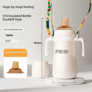 Biberón de acero inoxidable 316 con biberón seguro con pajita <span class=keywords><strong>para</strong></span> recién nacidos - Product Image 2